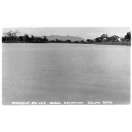 Townsville's new weir, holding 830,000,000 gallons of water. 