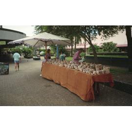 Market stall in Flinders Mall, Townsville, 1991