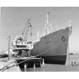 Ship at Townsville wharf. 