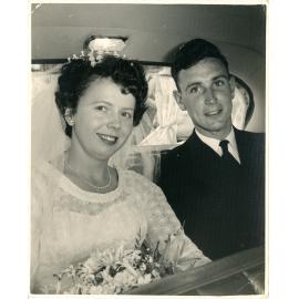 Beryl and Ernest Walshaw following their marriage, 4th February 1956