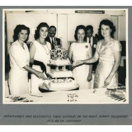Rotaryannes who celebrated their birthday on the night rotary celebrated its 60th birthday
