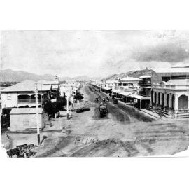 View of Flinders Street, looking south from Denham Street, 1885. 