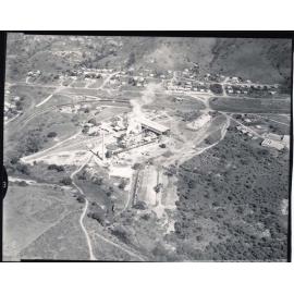 Aerial view of the cement works, 1970