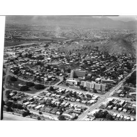Suburb of North Ward and the hospital, aerial view, 1967