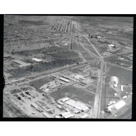 Aerial view of NEA's premises (now NORQEB), Dalrymple road, Garbutt, Townsville, 17 September 1970