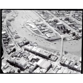 Ross Creek and the city, aerial view, 14 October 1973