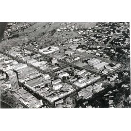 Townsville city centre, aerial view 1976