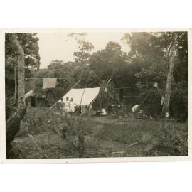 Family photograph from the Quelch Forno collection Tents and camp site at Mount Spec, New Year 1939