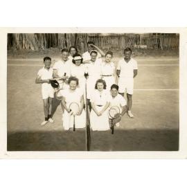 Group of tennis players on a tennis court, Townsville