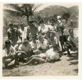 Family photograph from the Quelch Forno collection : Group of people in holiday clothing