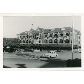 The Great Northern Railway Station decorated for the Royal visit, March 1954