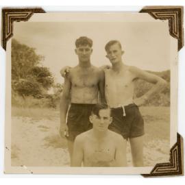 Family photograph from the Quelch Forno collection : Three men posing for a photograph
