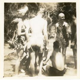 Family photograph from the Quelch Forno collection : Group of people in swimsuits