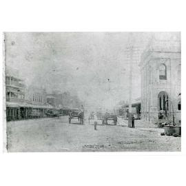 Horsedrawn carts on Flinders Street east, Townsville