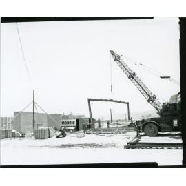 New ambulance station under construction, Hugh Street, Currajong, Townsville, 24 January 1967