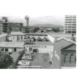 Carroll's C Mart and the rear of Carroll's store from Sturt Street, Townsville, 1975