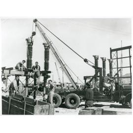 Construction of the South Townsville Sub-Station, 1950