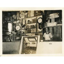 Interior of Philip Leong's first shop, Townsville, 1940's