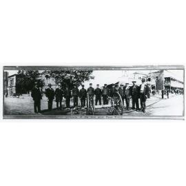 Winners of the reel and hose event during the Fire Brigade competition, Townsville Jubilee Carnival, 29 August 1913
