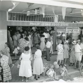 Opening day of Philip Leong Food Store, Garbutt Shopping Centre, Townsville, 1960