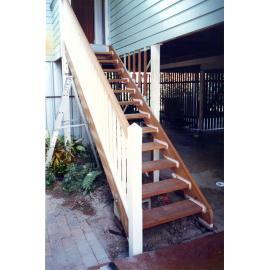 Unidentified location, rear staircase: 1996-1997 residential grants / Townsville City Council
