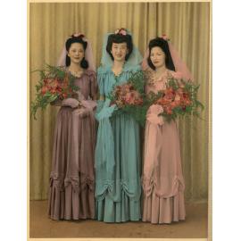 Bridesmaids for the wedding of Philip and Edith Leong, 1944
