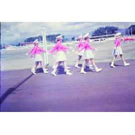 Northernaires Marching Team at the Townsville showgrounds, 1963