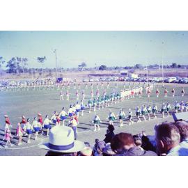 Mass display of marching teams, Ayr, 1962