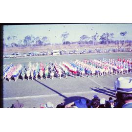 Mass display of marching teams, Ayr, 1962