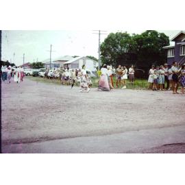 Costumed walkers in the Townsville Centenary Parade, 1964
