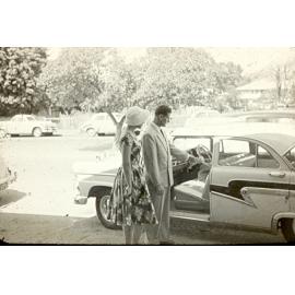 Miss Australia 1958, Pam Mackay in Townsville to do a promotion for Ford's Magnetic Motors, 1959