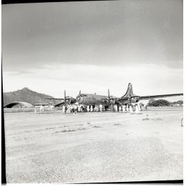 One of two United States Air Force KB 29 tankers at Garbutt RAAF Base, Townsville, 19 May 1955
