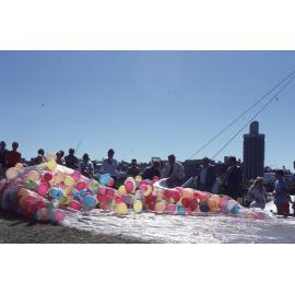 Balloons for release at an event at the Soundshell, South Townsville, September 1985