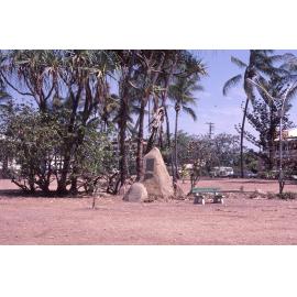 View of the Centenary Memorial Plaque Anzac Park, Townsville, October 1985