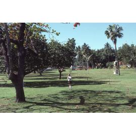 View of the Castling monument and Cenotaph Anzac Park, Townsville, October 1985