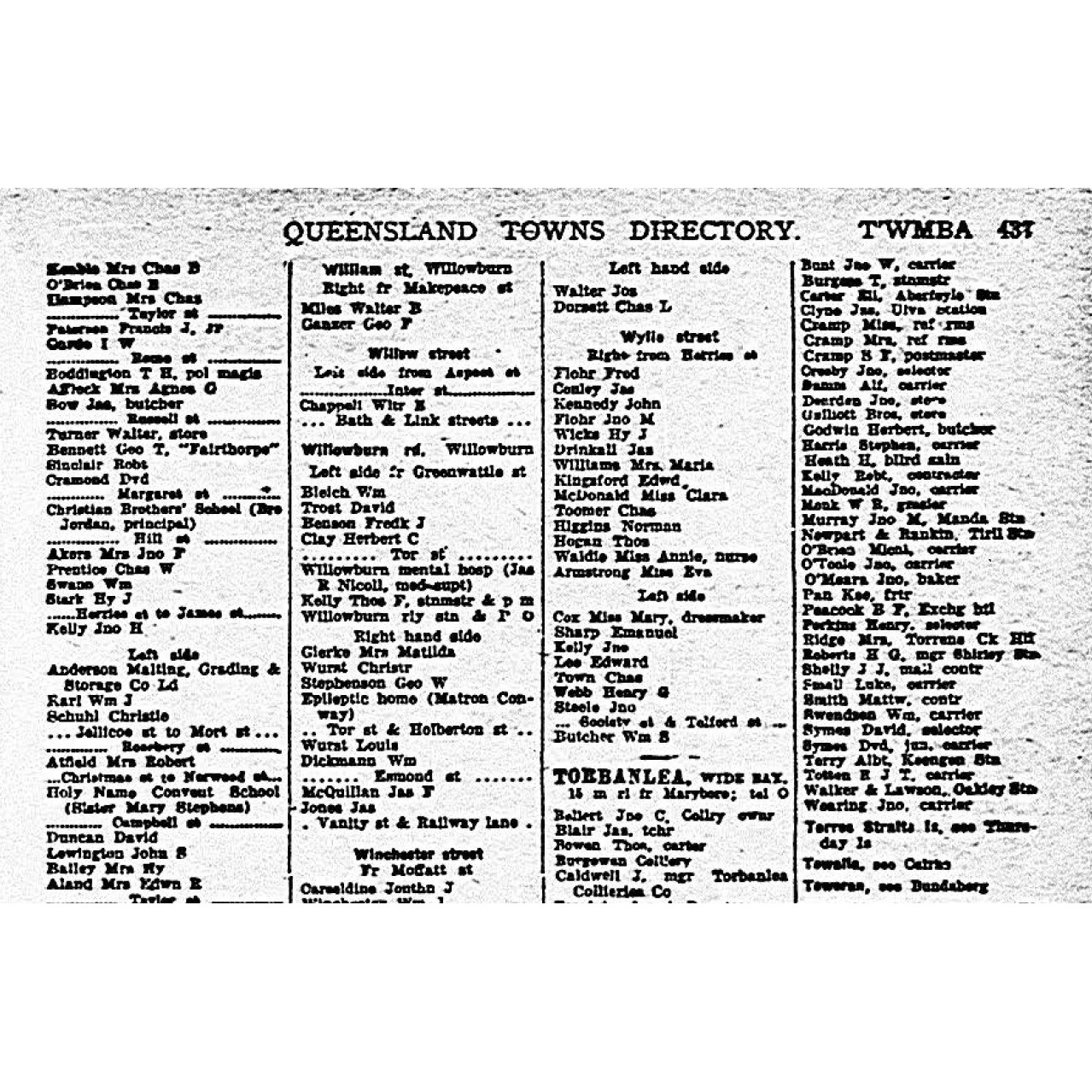 Queensland post office directory: Queensland towns directory 1920