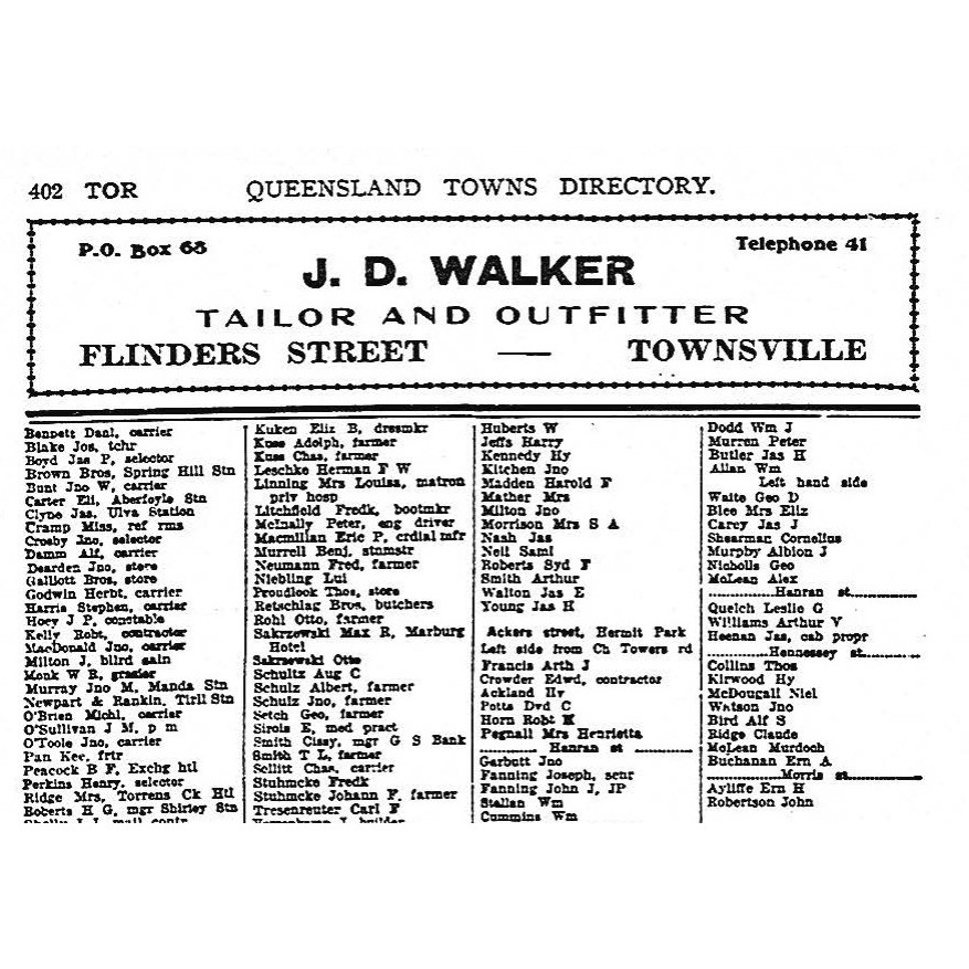 Queensland post office directory: Queensland towns directory 1918