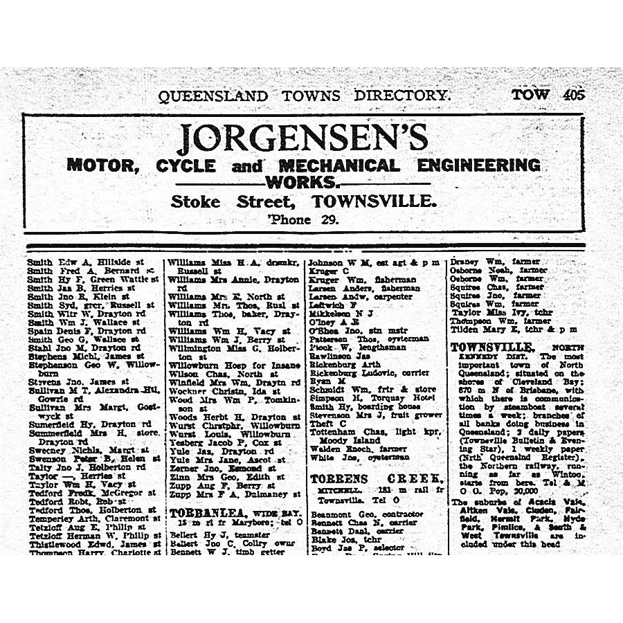 Queensland post office directory: Queensland towns directory 1917