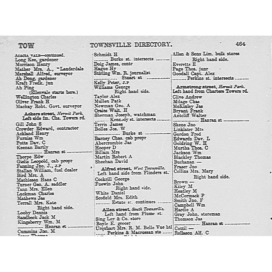 Queensland post office directory: Queensland towns directory 1907