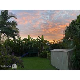 Sunset in backyard pre-Cyclone Kirrily