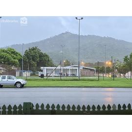 View of Castle Hill from Livingstone Street, West End during Cyclone Kirrily