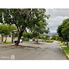Damage on Church Street, West End caused by Cyclone Kirrily