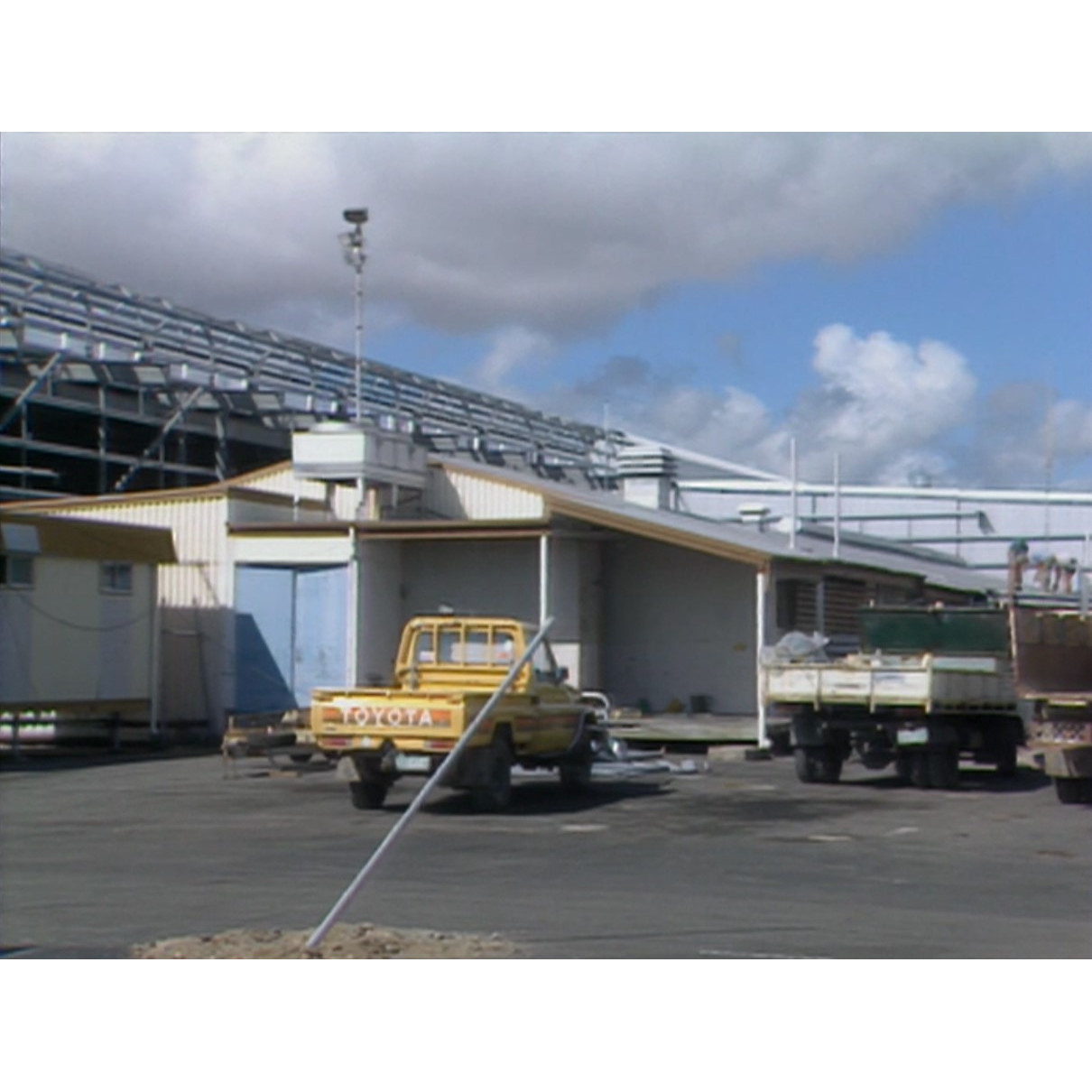 Domestic airport construction exterior, Australian and Ansett jets