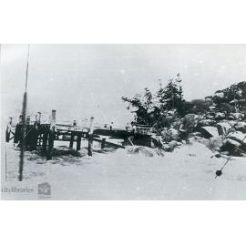 The old jetty at Arcadia during heavy seas, Magnetic Island