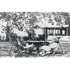 People at the tea rooms in Arcadia