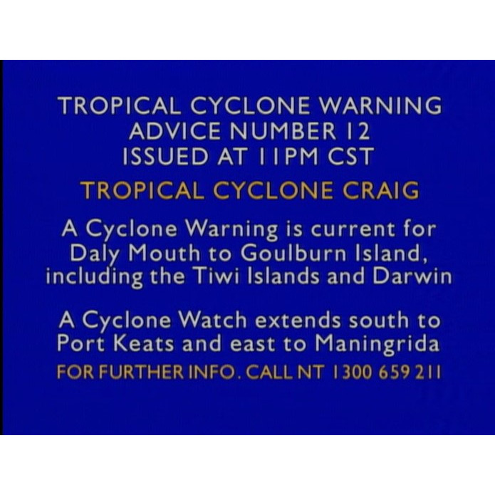 Cyclone warnings