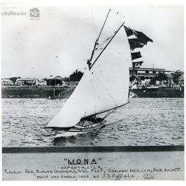 Sailing boat "Mona", 1910