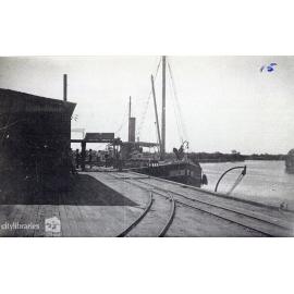 Wharves at Alligator Creek meatworks, Townsville, n.d.