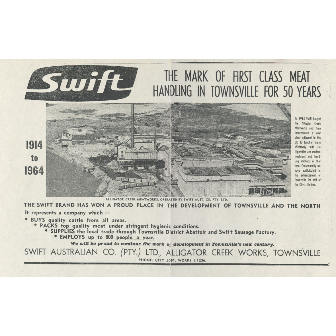 Alligator Creek meatworks history