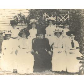 Matron and staff, Townsville orphanage, Townsville, 1910